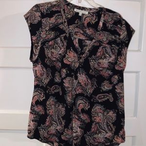 Black paisley blouse